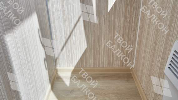 Отделка балкона МДФ с утеплением и остеклением