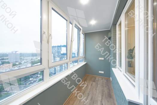 Отделка балкона гипсокартоном с покраской