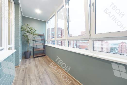 Отделка балкона гипсокартоном с покраской