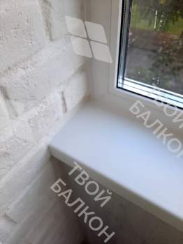 Отделка и остекление Г-образного балкона