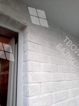 Отделка и остекление Г-образного балкона