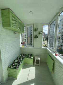 Зона отдыха с оранжереей на лоджии