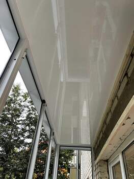 Отделка и остекление П-образного балкона без утепления, в кирпичном доме