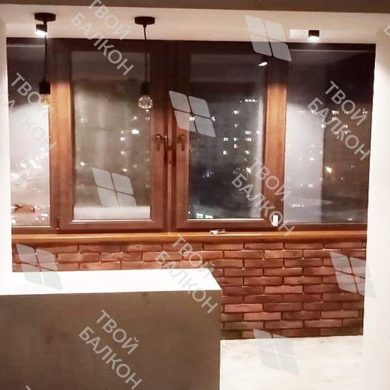 Отделка с объединением балкона и комнаты